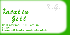 katalin gill business card